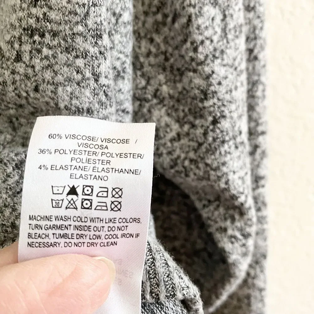 Lucky Brand Size XS Turtle/Mock Neck Oversized Sweater‎ Top Shirt Gray